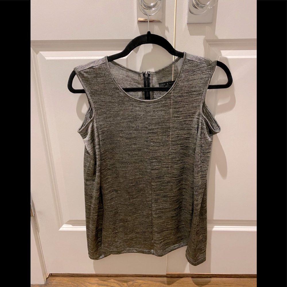 Rag & Bone- silver metallic top- size small